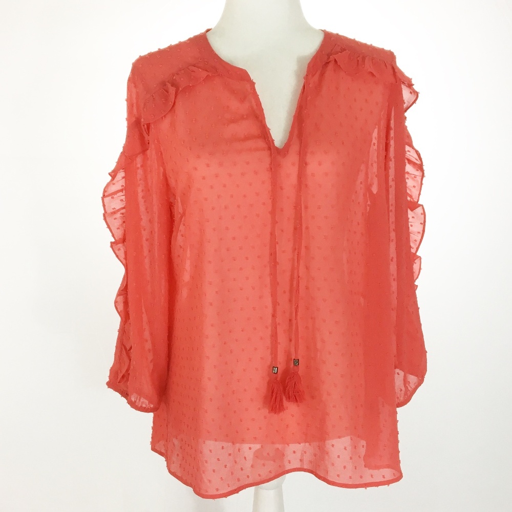 Daniel Rainn Ruffled Trim Blouse Size M NWOT
